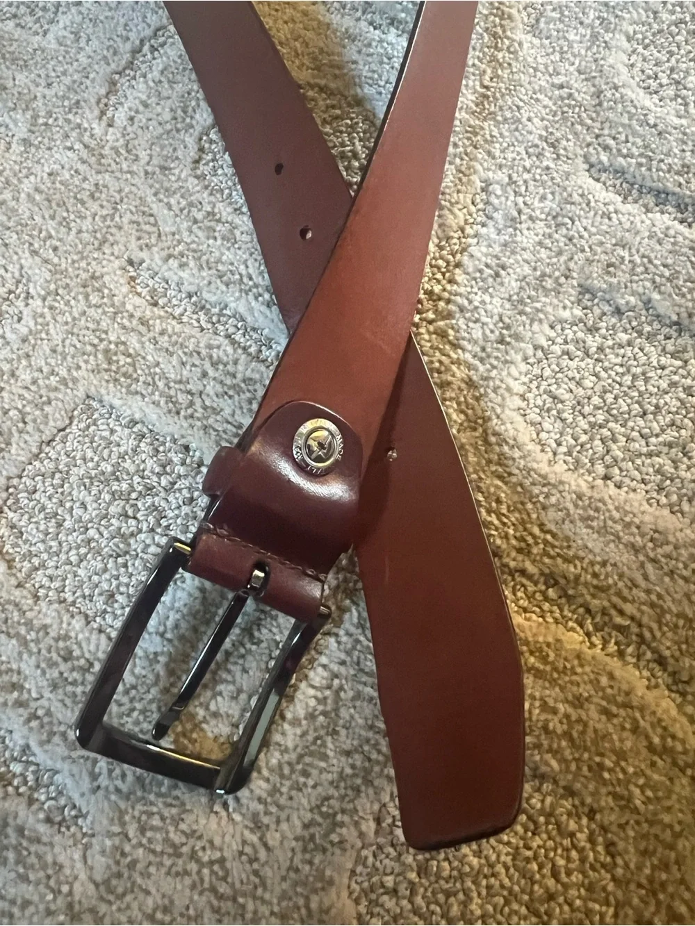 Bosca Men's Belt Old Leather Napoli Dark Brown Size 44/110